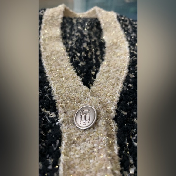 Chanel Black and Gold Tweed Egyptian Collections Cardigan - Picture 10 of 16